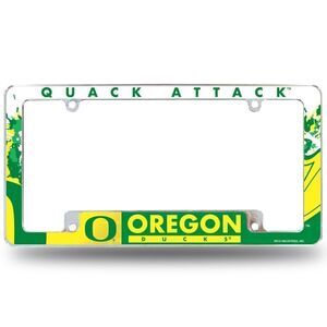 Oregon Ducks Primary Chrome License Plate Frame 2 pack